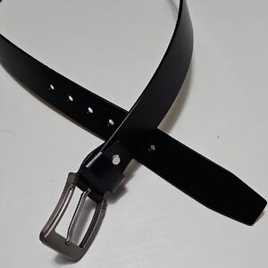 Men's Black Wide Leather Belt Size M